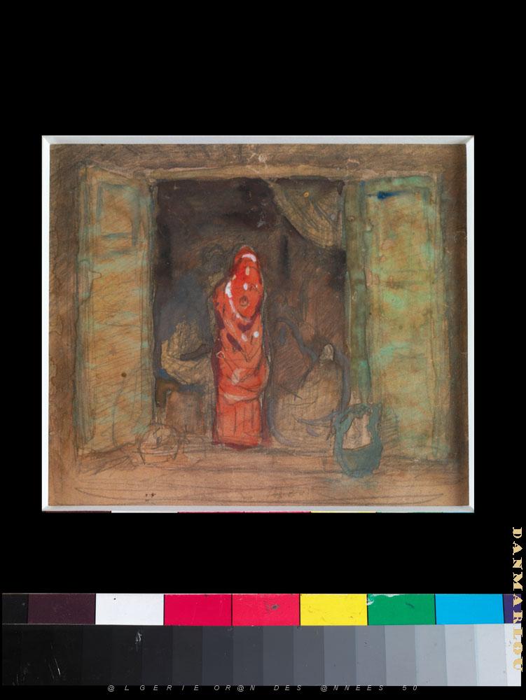 AUGUSTIN FERRANDO 1880-1957 Ferrando-020 Femme en rouge.jpg -  